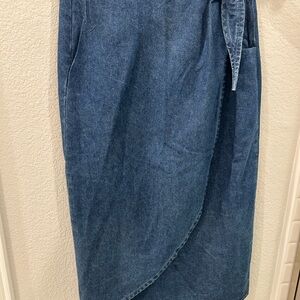 Denim Wrap Skirt